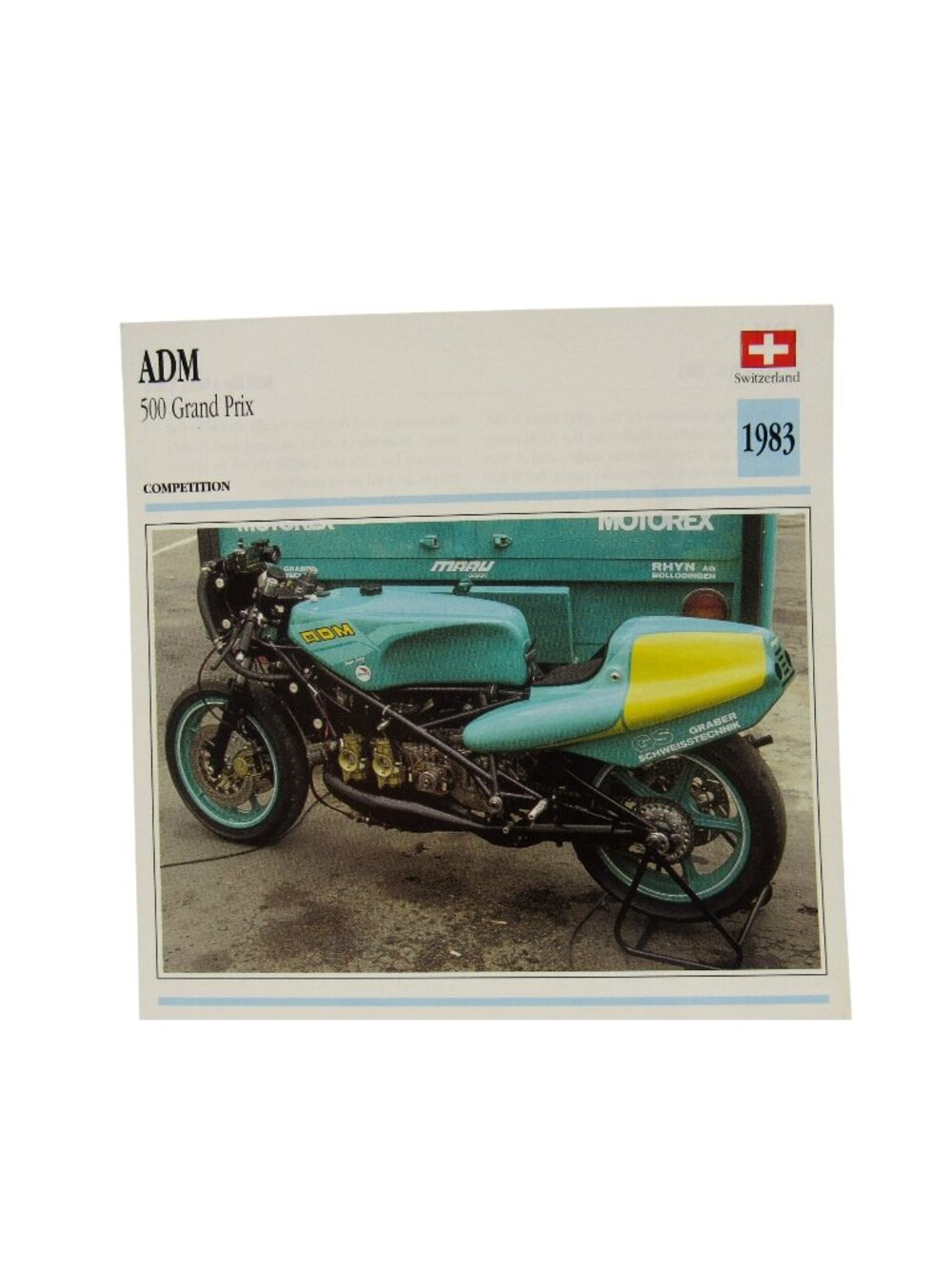 ADM 500 Grand Prix 1983 Competition Atlas Card Edito-Service SA